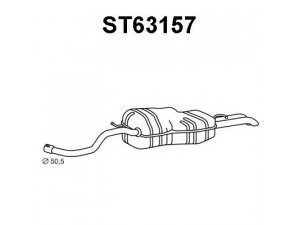 VENEPORTE ST63157 galinis duslintuvas 
 Išmetimo sistema -> Duslintuvas
1J5253609AF, 1J5253609H, JZW253609R