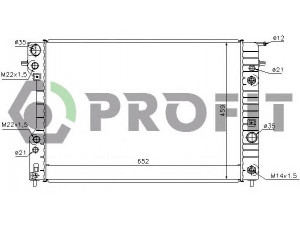 PROFIT PR 5080A1 radiatorius, variklio aušinimas 
 Aušinimo sistema -> Radiatorius/alyvos aušintuvas -> Radiatorius/dalys
52463049, 52463050, 6302006, 52463049