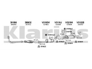 KLARIUS 960145U išmetimo sistema