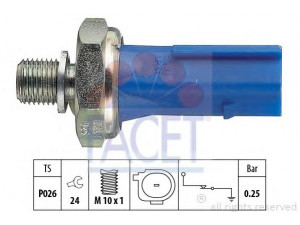 FACET 7.0133 alyvos slėgio jungiklis 
 Variklis -> Variklio elektra
1 094 738, 1 224 852, 1 469 773