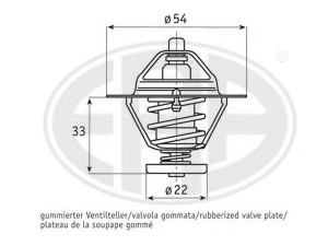ERA 350080 termostatas, aušinimo skystis 
 Aušinimo sistema -> Termostatas/tarpiklis -> Thermostat
97 087 130, 19301-PLZ-D00, V707-15-171
