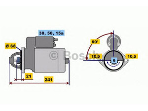 BOSCH 0 001 108 053 starteris