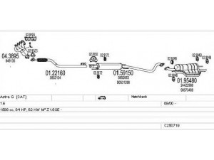 MTS C250719007230 išmetimo sistema 
 Išmetimo sistema -> Išmetimo sistema, visa