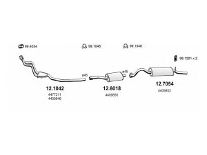 ASSO ART0632 išmetimo sistema 
 Išmetimo sistema -> Išmetimo sistema, visa