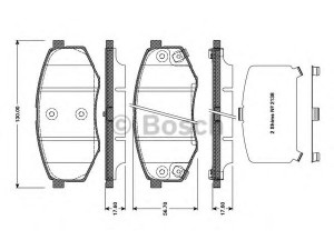 BOSCH 0 986 TB3 113 stabdžių trinkelių rinkinys, diskinis stabdys 
 Techninės priežiūros dalys -> Papildomas remontas
581012SA00, 581013SA25, 581013SA26