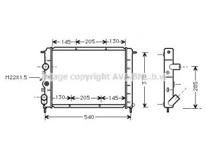AVA QUALITY COOLING RTA2258 radiatorius, variklio aušinimas