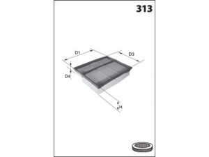 MECAFILTER ELP9345 oro filtras 
 Techninės priežiūros dalys -> Techninės priežiūros intervalai
51901760, 51920958, 51897086, 1444XK