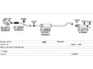 MTS C240015004481 išmetimo sistema 
 Išmetimo sistema -> Išmetimo sistema, visa
