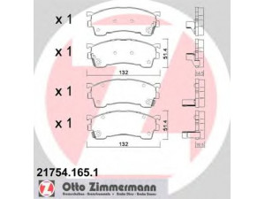 ZIMMERMANN 21754.165.1 stabdžių trinkelių rinkinys, diskinis stabdys 
 Techninės priežiūros dalys -> Papildomas remontas
GAYR3323Z, GAYR3323ZA, GBYH3323Z