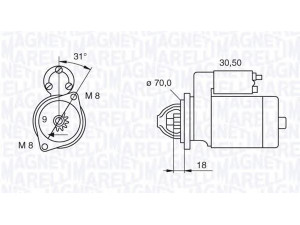 MAGNETI MARELLI 063521060140 starteris 
 Elektros įranga -> Starterio sistema -> Starteris
005 151 38 01, 660 151 01 01, A 005 151 38 01