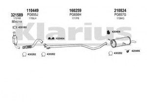 KLARIUS 630807E išmetimo sistema 
 Išmetimo sistema -> Išmetimo sistema, visa