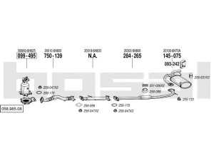 BOSAL 058.985.08 išmetimo sistema 
 Išmetimo sistema -> Išmetimo sistema, visa