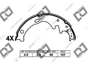 DJ PARTS BS1408 stabdžių trinkelių komplektas 
 Techninės priežiūros dalys -> Papildomas remontas
44060-80W25, 44060-T6025, 4406080W25