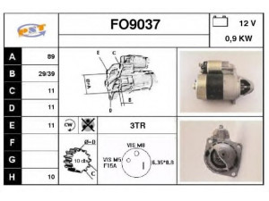 SNRA FO9037 starteris 
 Elektros įranga -> Starterio sistema -> Starteris