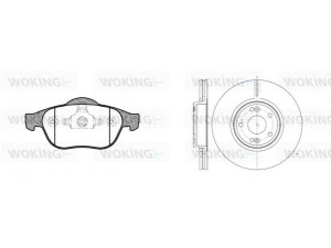 WOKING 89433.00 stabdžių rinkinys, diskiniai stabdžiai 
 Stabdžių sistema -> Diskinis stabdys -> Stabdžių remonto rinkinys
77012065990, 77012066140