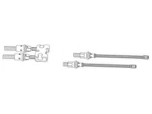 JURID 433103J trosas, stovėjimo stabdys 
 Stabdžių sistema -> Valdymo svirtys/trosai
1077296, 97KB2A603AD