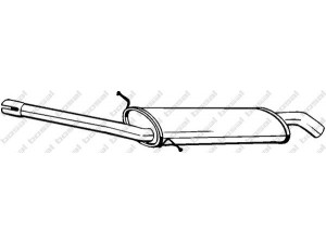 BOSAL 279-165 vidurinis duslintuvas 
 Išmetimo sistema -> Duslintuvas
46 519 641, 46 785 046