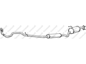 BOSAL 293-159 priekinis duslintuvas 
 Išmetimo sistema -> Duslintuvas
17410-B2060