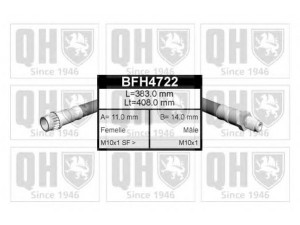 QUINTON HAZELL BFH4722 stabdžių žarnelė 
 Stabdžių sistema -> Stabdžių žarnelės
FBH 6691, 77 00 811 705