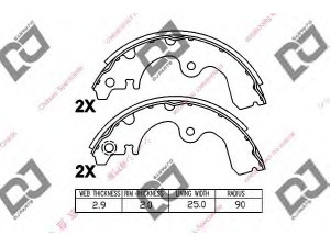DJ PARTS BS1228 stabdžių trinkelių komplektas 
 Techninės priežiūros dalys -> Papildomas remontas
0449510110, 0449510120, 0449516090