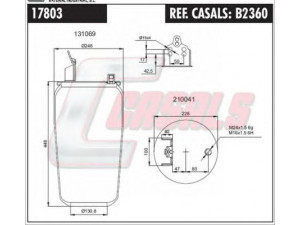 CASALS B2360 dėklas, pneumatinė pakaba
