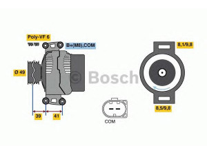 BOSCH 0 986 048 820 kintamosios srovės generatorius 
 Elektros įranga -> Kint. sr. generatorius/dalys -> Kintamosios srovės generatorius
12 31 7 521 178, 12 31 7 525 376