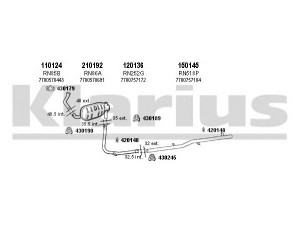 KLARIUS 720243E išmetimo sistema 
 Išmetimo sistema -> Išmetimo sistema, visa