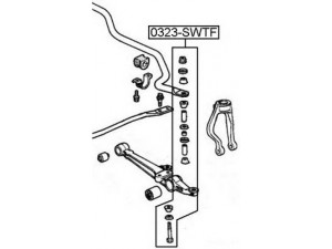 ASVA 0323-STWF šarnyro stabilizatorius 
 Ašies montavimas/vairavimo mechanizmas/ratai -> Stabilizatorius/fiksatoriai -> Savaime išsilyginanti atrama
51311-S47-000, 51312-S47-000, 51313-S47-J00