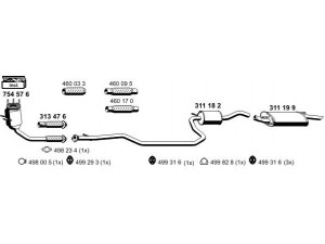 ERNST 030152 išmetimo sistema 
 Išmetimo sistema -> Išmetimo sistema, visa