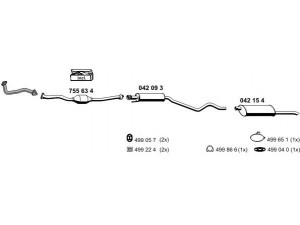 ERNST 050183 išmetimo sistema 
 Išmetimo sistema -> Išmetimo sistema, visa