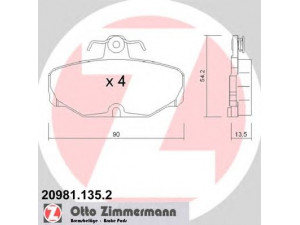 ZIMMERMANN 20981.135.2 stabdžių trinkelių rinkinys, diskinis stabdys 
 Techninės priežiūros dalys -> Papildomas remontas
1543375, 1637872, 1638880, 1648236