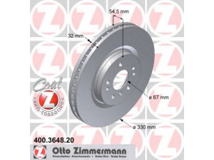 ZIMMERMANN 400.3648.20 stabdžių diskas 
 Dviratė transporto priemonės -> Stabdžių sistema -> Stabdžių diskai / priedai
164 421 0412, 164 421 1312