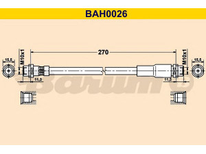 BARUM BAH0026 stabdžių žarnelė 
 Stabdžių sistema -> Stabdžių žarnelės
4A0 611 707