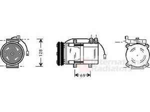 VAN WEZEL 8200K063 kompresorius, oro kondicionierius 
 Oro kondicionavimas -> Kompresorius/dalys
97651-43050, 9765143050, 977014A151