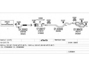 MTS C250984011627 išmetimo sistema 
 Išmetimo sistema -> Išmetimo sistema, visa
