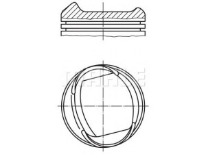 MAHLE ORIGINAL 013 32 02 stūmoklis 
 Variklis -> Cilindrai/stūmokliai