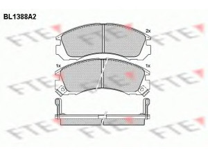 FTE BL1388A2 stabdžių trinkelių rinkinys, diskinis stabdys 
 Techninės priežiūros dalys -> Papildomas remontas
MB857837, MB 699 452, MB 699 453
