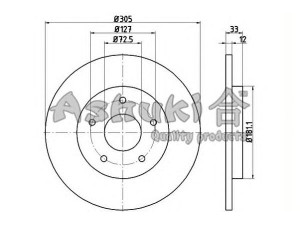 ASHUKI US104354 stabdžių diskas 
 Stabdžių sistema -> Diskinis stabdys -> Stabdžių diskas
04721677AA, 04721996AA, 04721996AB