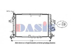 AKS DASIS 150064N radiatorius, variklio aušinimas 
 Aušinimo sistema -> Radiatorius/alyvos aušintuvas -> Radiatorius/dalys
1300268, 13143554