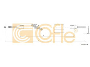 COFLE 10.9585 trosas, stovėjimo stabdys 
 Stabdžių sistema -> Valdymo svirtys/trosai
2154200585, A2154200585
