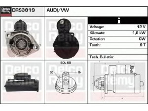 DELCO REMY DRS3819 starteris 
 Elektros įranga -> Starterio sistema -> Starteris
068911024H