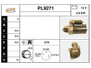 SNRA PL9271 starteris
FMR8107012, 71BB11000BA, 73BB11000B2A