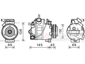 VAN WEZEL 0600K444 kompresorius, oro kondicionierius 
 Oro kondicionavimas -> Kompresorius/dalys
64509121760, 6452 9195 975, 64529185144