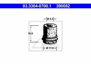 ATE 03.3304-0700.1 kamštis, stabdžių skysčio rezervuaras 
 Stabdžių sistema -> Stabdžių skysčio rezervuaras
34 32 1 103 873, 1820 050 501, 1820 054 561