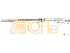 COFLE 1251.10 trosas, stovėjimo stabdys 
 Stabdžių sistema -> Valdymo svirtys/trosai
7671309