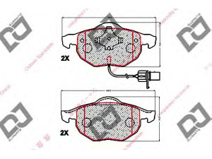 DJ PARTS BP1908 stabdžių trinkelių rinkinys, diskinis stabdys 
 Techninės priežiūros dalys -> Papildomas remontas
4F0698151