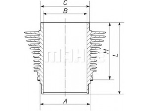 MAHLE ORIGINAL 503 WR 19 cilindro įvorė 
 Variklis -> Cilindrai/stūmokliai
911 104 10 591