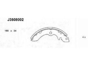 NIPPARTS J3508002 stabdžių trinkelių komplektas 
 Techninės priežiūros dalys -> Papildomas remontas
53200-78810, 53210-78010, 53210-78410
