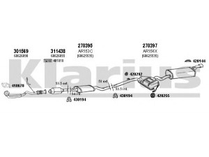 KLARIUS 030138E išmetimo sistema