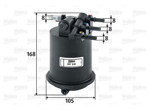 VALEO 587530 kuro filtras 
 Filtrai -> Kuro filtras
7700109585, 8200416946